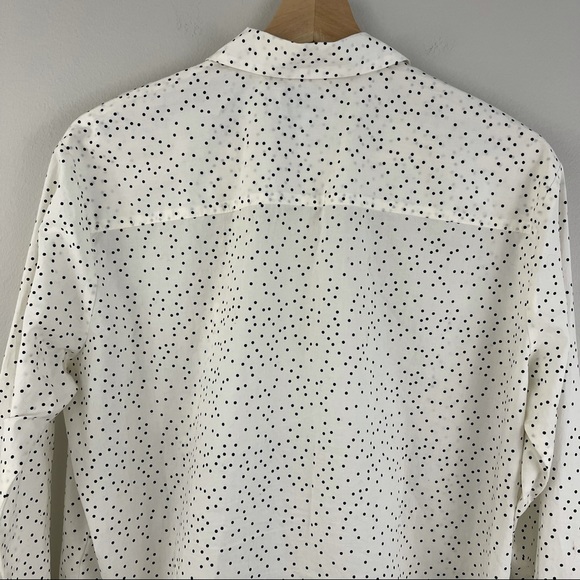 MADEWELL White and Black Polka Dot Scatter Ex-Boyfriend Oversized Button Down - Picture 10 of 12